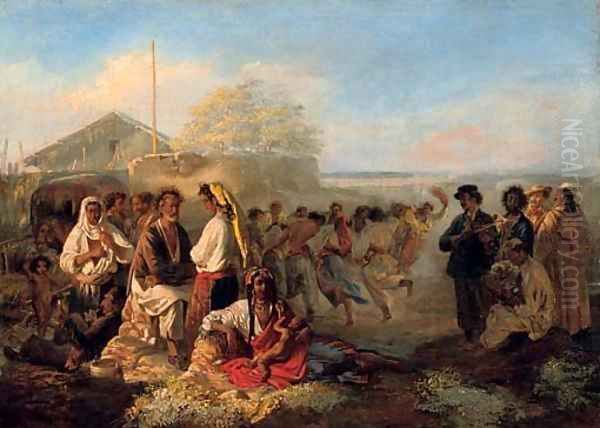 A gypsy encampment - view 1