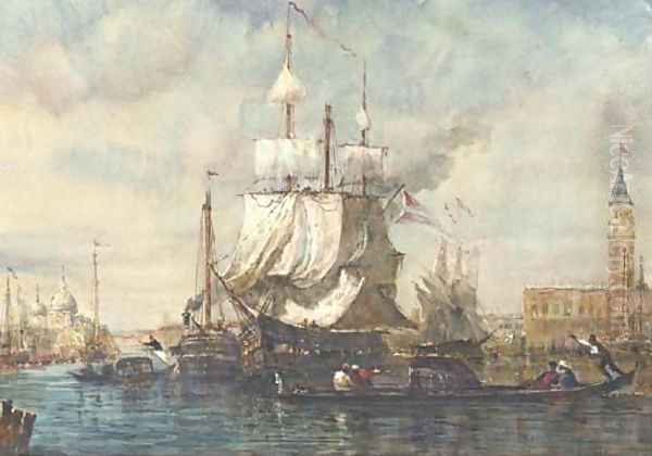 Docking in Venice before the Doge's Palace - view 1
