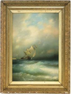 Ship At Sea by Ivan Konstantinovich Aivazovsky