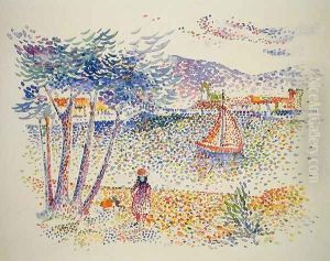 Sailing Boats at the Seaside by Henri Edmond Cross