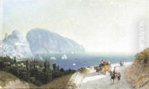 Travellers In Gurzuf by Ivan Konstantinovich Aivazovsky