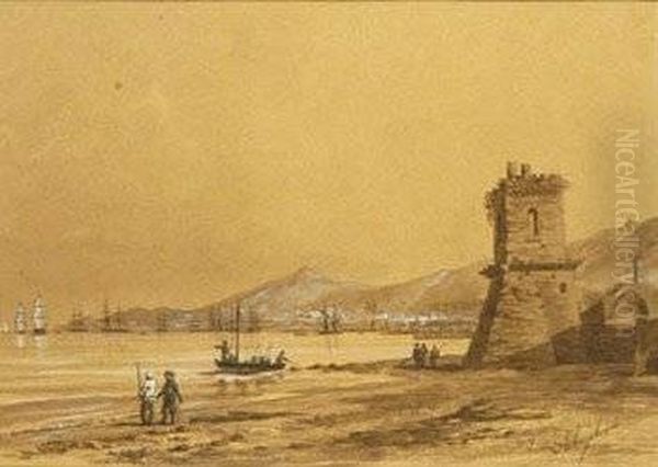 Attributed To Aivazovsky Harbour Scene - view 1