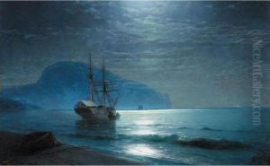 Moonlight In The Ayu-dag by Ivan Konstantinovich Aivazovsky