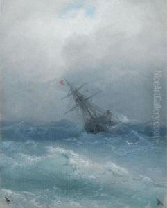 Ship On High Seas by Ivan Konstantinovich Aivazovsky