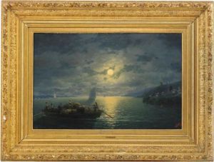 Crossing The Dnepr River At Night by Ivan Konstantinovich Aivazovsky