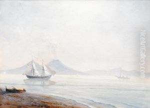 Vesuvius From The Shore by Ivan Konstantinovich Aivazovsky