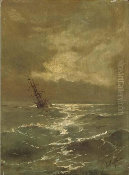 A Brig At Anchor - view 1