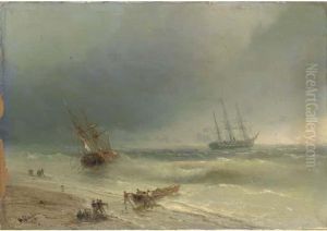 Going Aground by Ivan Konstantinovich Aivazovsky
