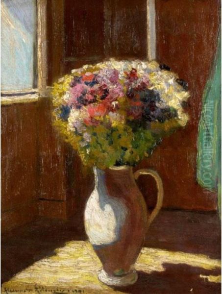 Vase Of Flowers In Sunlight - view 1
