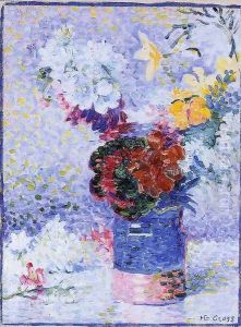 Flowers In A Glass by Henri Edmond Cross
