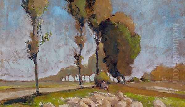 Shepherd and Sheep - view 1