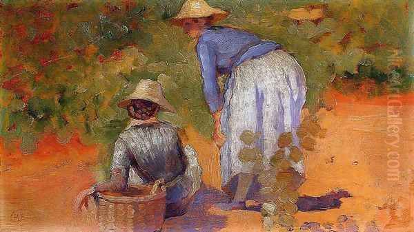 Study for 'The Grape Pickers' - view 1