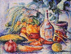 Still Life with Bottle of Wind by Henri Edmond Cross