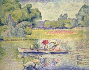 The Promenade in the Bois de Boulogne, c.1906 by Henri Edmond Cross