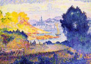 View of Menton by Henri Edmond Cross