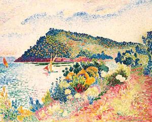 LE CAP NeGRE, LA BAIE DE PRAMOUSQUIER by Henri Edmond Cross