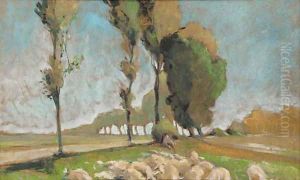 Berger et moutons by Henri Edmond Cross