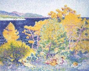 La sieste au bord de la mer by Henri Edmond Cross