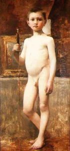 Nude Boy with Sword by Franz von Stuck