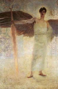 Angel with the Flaming Sword by Franz von Stuck