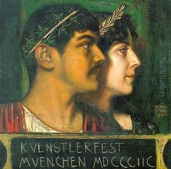 Franz and Mary Stuck as a God and Goddess 1900 - view 1
