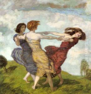 Ringelreihen (Ring-A-Ring-Of-Roses) by Franz von Stuck