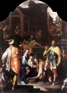 Adoration of the Kings c. 1595 by Bartholomaeus Spranger