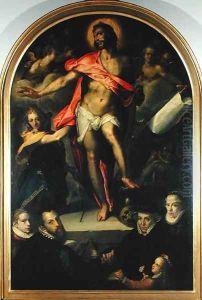 The Resurrection with Portraits of Nicolas Muller and his Family by Bartholomaeus Spranger