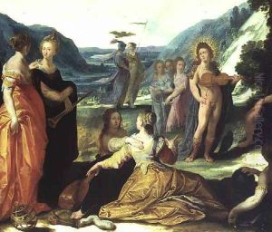Apollo, Pallas and the Muses by Bartholomaeus Spranger
