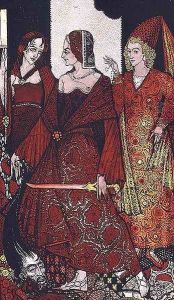 "Queens who cut the hogs of Glanna..." by Harry Clarke