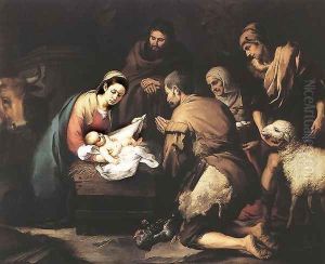 Adoration of the Shepherds 1650-55 by Bartolome Esteban Murillo