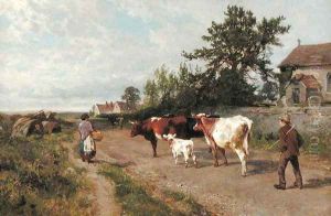 Going to Market, 1895 by Charles Collins