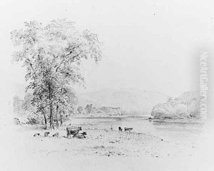 Susquehanna below Nanticoke, Pennsylvania by Thomas Addison Richards