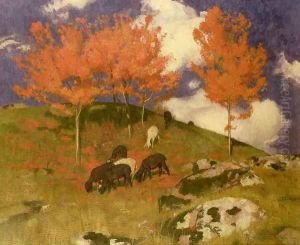 Wild Cherry Trees in the South Tyrol c.1900 by Adrian Scott Stokes