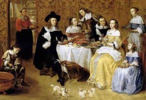 Family Portrait (detail-1) by Gillis van Tilborgh