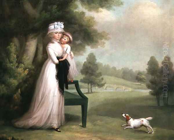 Woman and Child in Park - view 1
