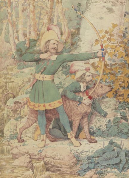 Sketch of Robin Hood - view 1