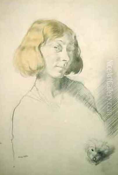 Vera Hone and her Dog, c.1912 - view 1