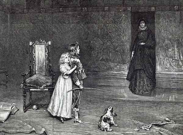 The Appearance of the Countess of Derby in the Golden room, scene from Scotts Peveril of the Peak, from Leisure Hour, 1888 - view 1