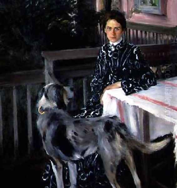 Portrait of Yulia Yevstafievna Kustodieva 1880-1942 the artists wife - view 1