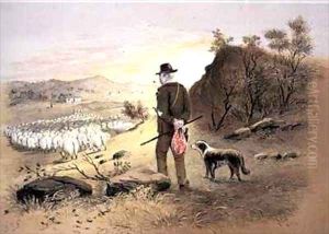 Homeward Bound plate from the Australian Sketchbook by Samuel Thomas Gill