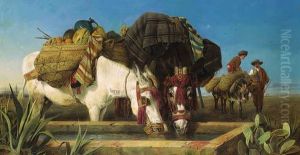 Mules Drinking, Seville