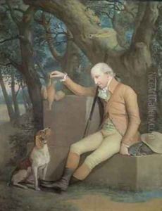 Portrait of Sir Horatio Mann 1744-1814 with his Hound by Hugh Douglas Hamilton