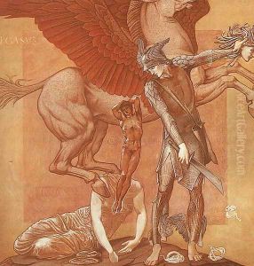 The Birth of Pegasus & Chrysaor from the Blood of Medusa 1876-85 by Sir Edward Coley Burne-Jones