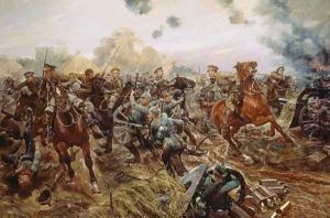 The First VC of the European War, 1914 by Richard Caton Woodville