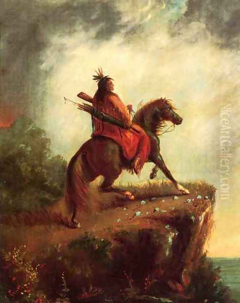 Indian Scout on Horse Back - view 1