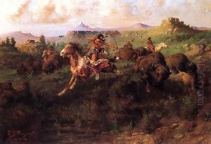 Buffalo Hunt by Charles Christian Nahl