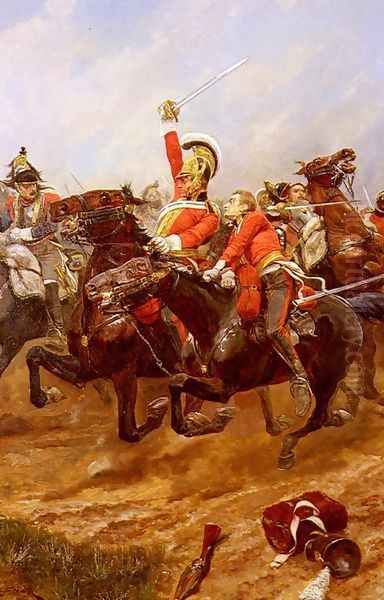 Life-Guards Charging At The Battle Of Waterloo - view 1