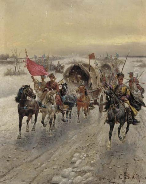 A Siberian Gold Convoy - view 1