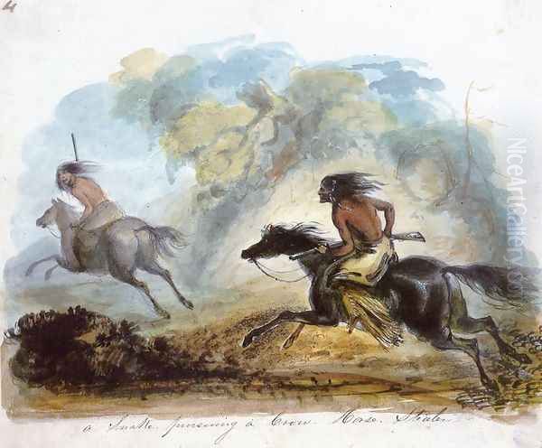 A Snake Pursuing a Crow Horse Stealer - view 1